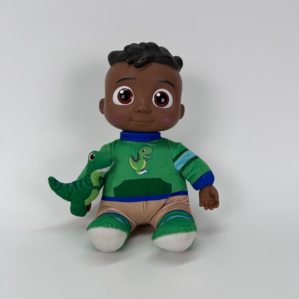 Cocomelon Cody Plush Doll with Dinosaur‎ Hoodie Green 10 Inch Toy Working